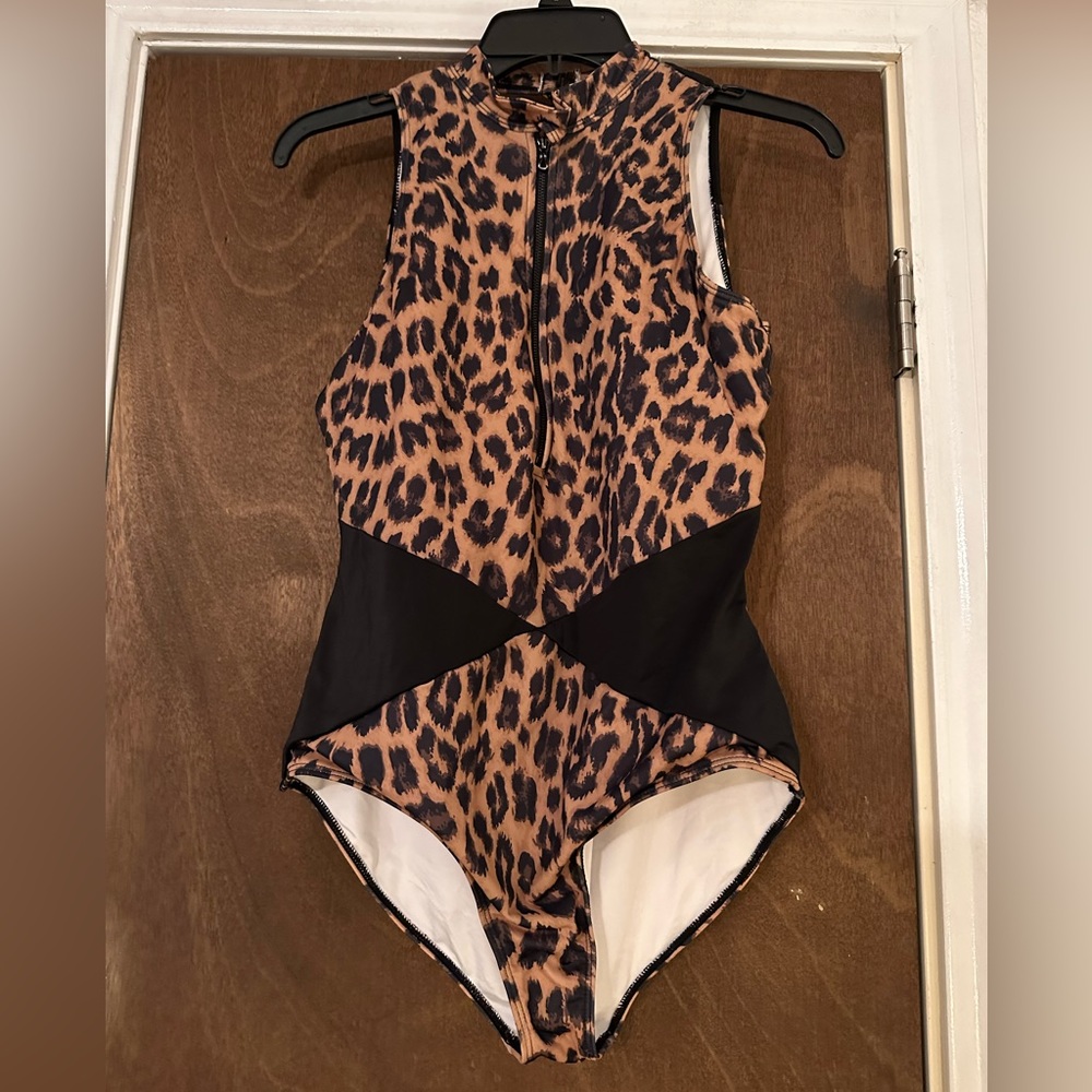Crazy Train Leopard One Piece Swimsuit